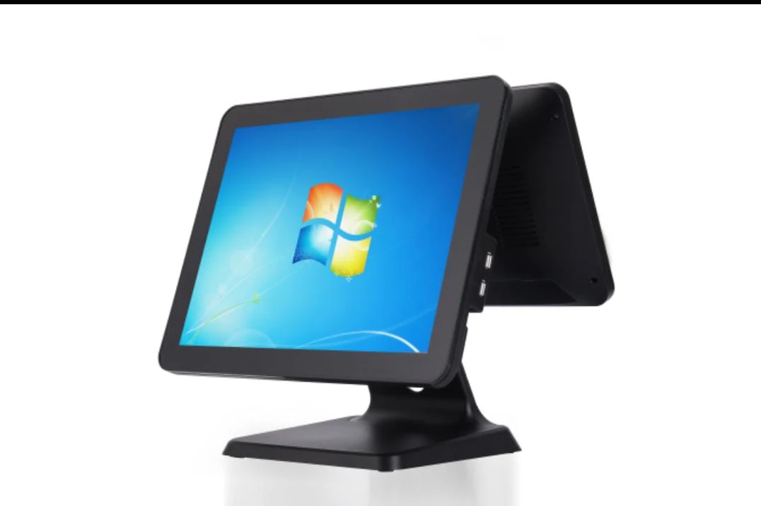 (POS-1519) 15.1-inch Windows Touch Screen POS Terminal with 10-inch sub display - Aluminium Alloy Base